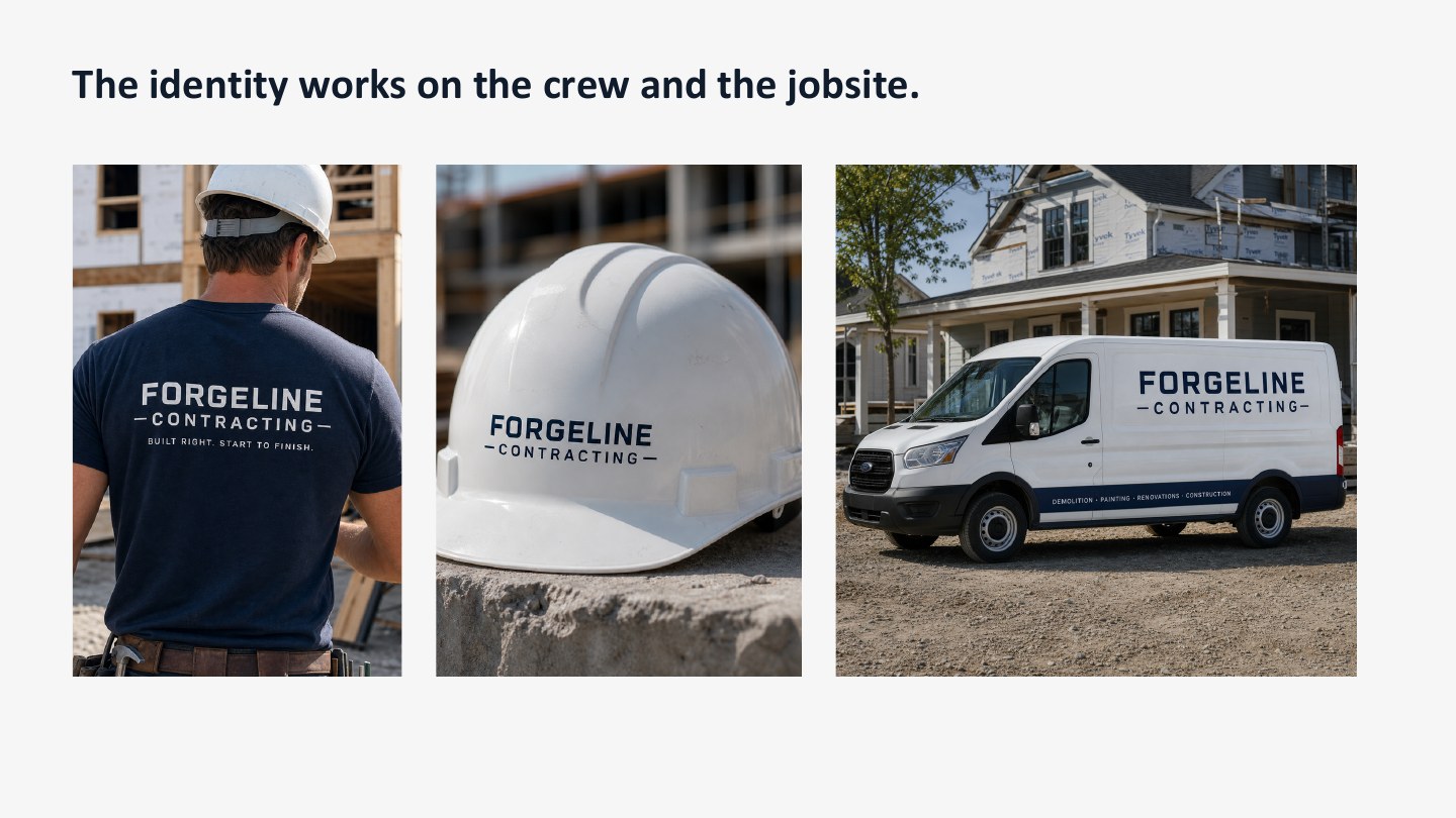 Forgeline Contracting brand guide page 6
