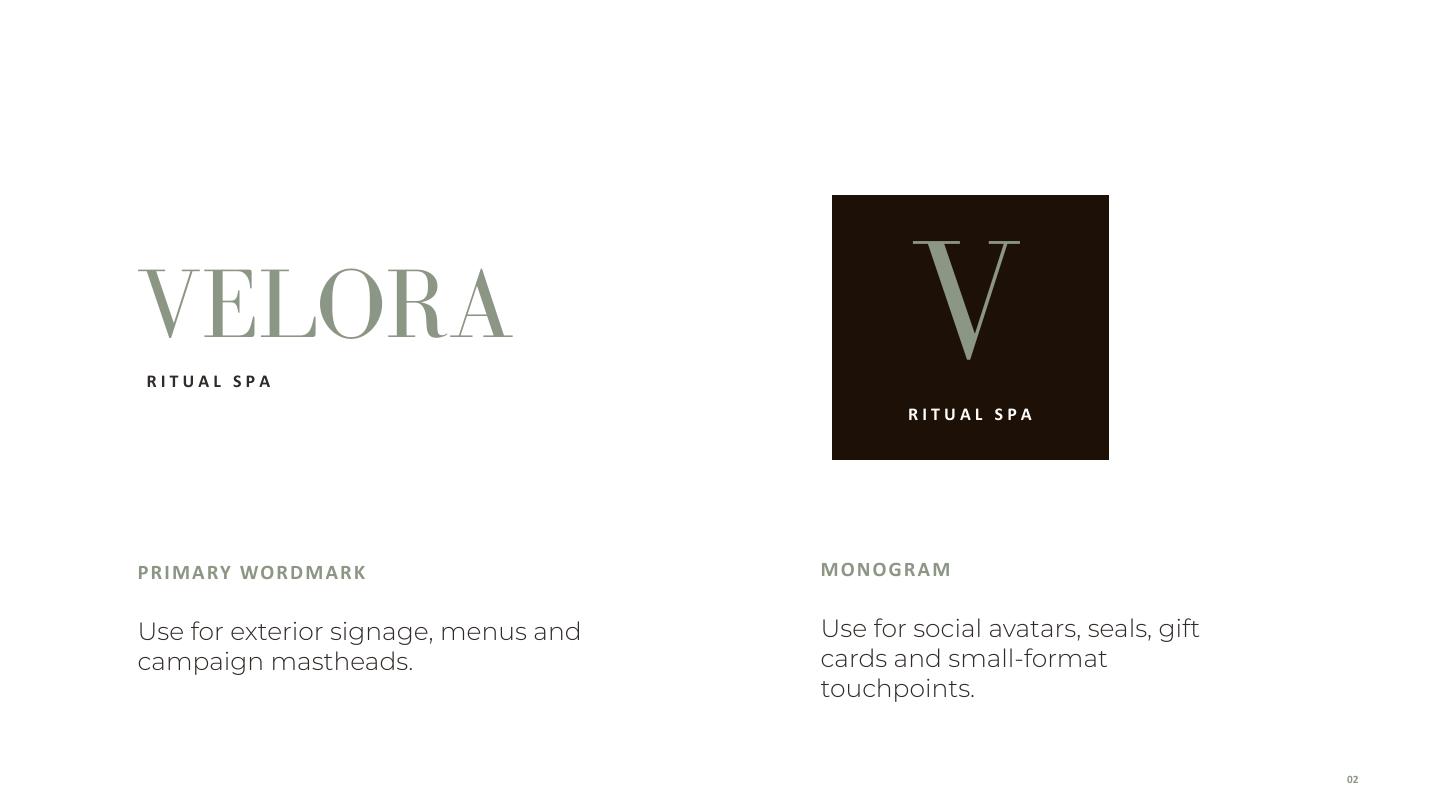 Velora brand guide page 3