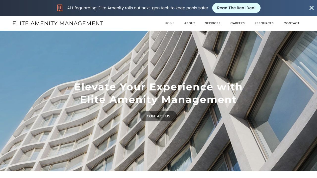 Elite Amenity Management website